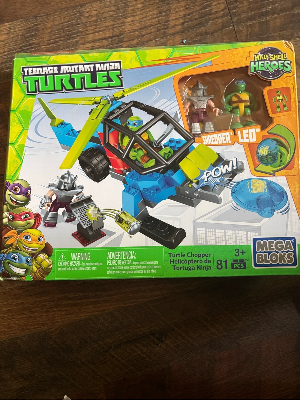2016 Turtle Chopper Ninja Turtle Leo Shredder Mega Blox New-HTF